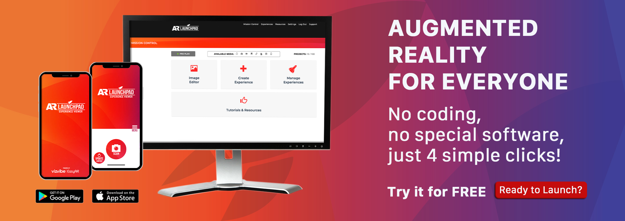 AR LaunchPad platform and app