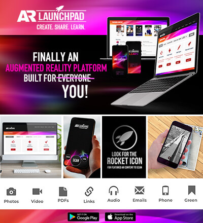 AR LaunchPad platform and app showcase on various devices