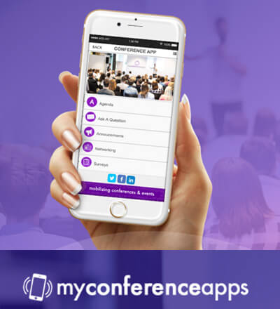 MyConferenceApps mobile web app on iPhone